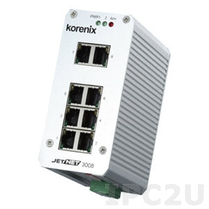 JetNet 3008: Průmyslový Ethernet Switch KORENIX s 8x10/100Base-TX porty
